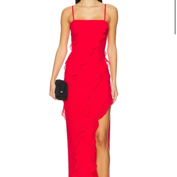 More To Come Dresses & Skirts - Chic Asymmetrical Red Dress